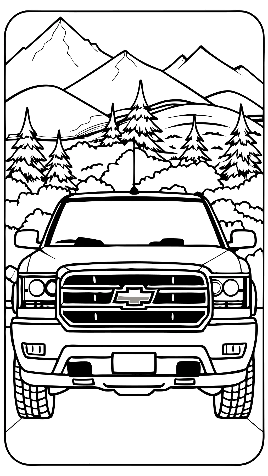 páginas para colorear de Chevy Silverado